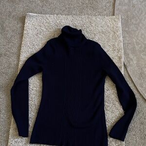Navy Turtleneck Women's Sweater
